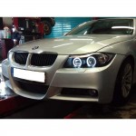 Тунинг фарове с CCFL ангелски очи за BMW 3 E90/E91 03.2005-08.2008 - 8