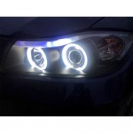 Тунинг фарове с CCFL ангелски очи за BMW 3 E90/E91 03.2005-08.2008 - 6